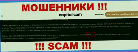 ШУЛЕРА Capital Com оказалось имеют номер регистрации - 10506220