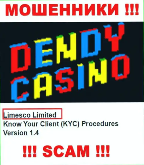 Инфа про юр. лицо internet-разводил Dendy Casino - Limesco Ltd, не сохранит вас от их загребущих рук