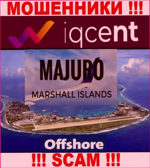 Оффшорная регистрация I Q Cent на территории Majuro, Marshall Islands, позволяет оставлять без денег клиентов