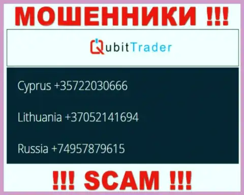 В запасе у мошенников из компании Qubit-Trader Com припасен не один номер телефона