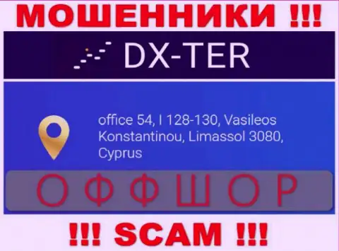 office 54, I 128-130, Vasileos Konstantinou, Limassol 3080, Cyprus - это адрес организации ДИкс Тер, находящийся в офшорной зоне