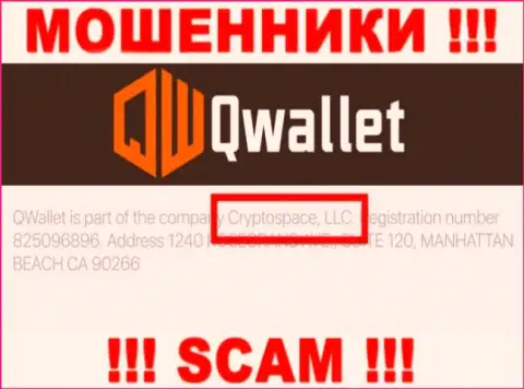 На официальном web-сервисе Q Wallet говорится, что этой компанией руководит Cryptospace LLC