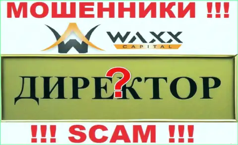 Нет возможности разузнать, кто именно является руководителем конторы Waxx-Capital - это стопроцентно мошенники