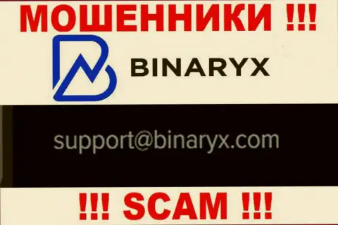 На сайте мошенников Binaryx предложен данный е-майл, на который писать письма слишком рискованно !!!