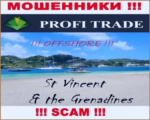 Базируется организация Профи Трейд в оффшоре на территории - Сент-Винсент и Гренадины, ШУЛЕРА !!!