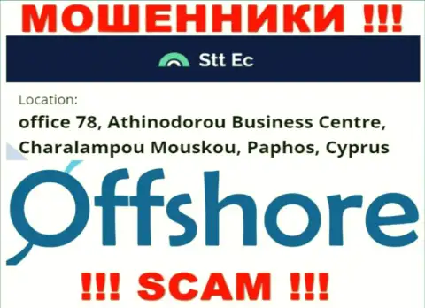 Не надо сотрудничать, с такого рода интернет-мошенниками, как STTEC, поскольку сидят они в офшоре - офис 78, бизнес-центр Атхинодороу, Чаралампою Моюскою, Пафос, Кипр
