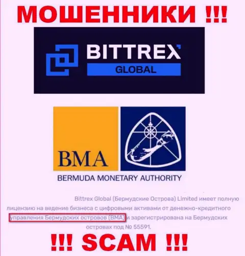 И компания Bittrex и ее регулятор: Bermuda Monetary Authority, являются мошенниками