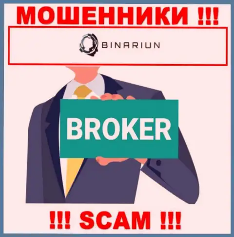 Работая совместно с Binariun Net, рискуете потерять все деньги, т.к. их Broker - это развод