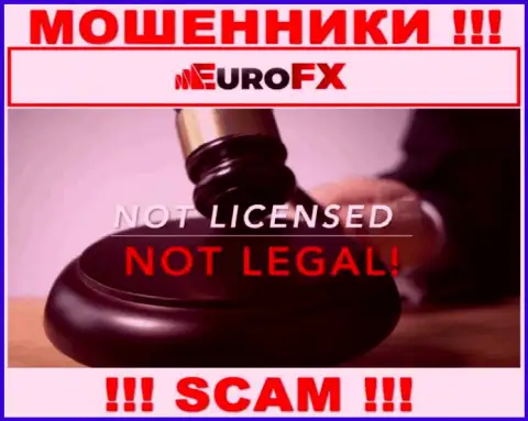Информации о номере лицензии Евро ФХ Трейд у них на официальном онлайн-сервисе нет - это РАЗВОД !!!