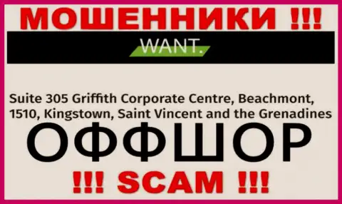 IWantBroker - это МОШЕННИКИ ! Скрываются в оффшоре - Suite 305 Griffith Corporate Centre, Beachmont, 1510, Kingstown, Saint Vincent and the Grenadines
