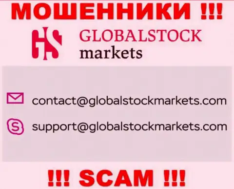 Связаться с internet мошенниками GlobalStockMarkets сможете по представленному адресу электронного ящика (инфа взята с их сайта)