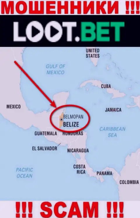 Лучше избегать совместной работы с жуликами LootBet, Belize - их оффшорное место регистрации