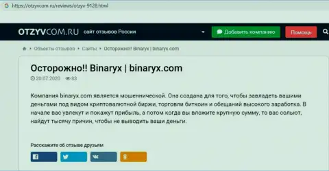 Binaryx - это ГРАБЕЖ, приманка для доверчивых людей - обзор неправомерных деяний