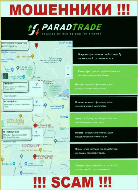 Parad Trade - это МОШЕННИКИ, скрылись в офшорной зоне по адресу - Suite 305. Griffith Corporate Centre, Beachmont, Kingstown, St. Vincent and the Grenadines