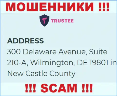 Компания TrusteeGlobal Com расположена в офшорной зоне по адресу - 300 Delaware Avenue, Suite 210-A, Wilmington, DE 19801 in New Castle County, USA - однозначно мошенники !!!