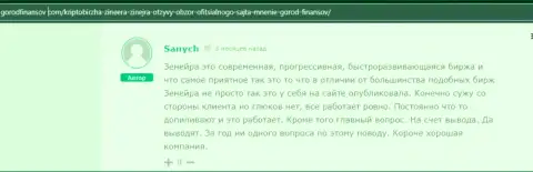 Отзыв реально существующего валютного игрока организации Zineera Com, позаимствованный с веб-портала Gorodfinansov Com