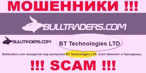 Организация, которая владеет мошенниками Bulltraders - BT Technologies LTD