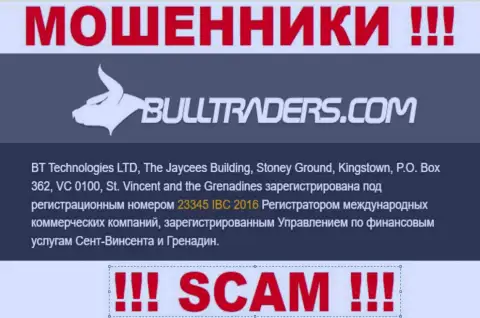 Bull Traders это ЖУЛИКИ, номер регистрации (23345 IBC 2016) этому не помеха