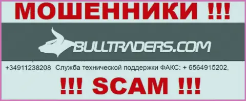 Будьте крайне осторожны, internet мошенники из организации Буллтрейдерс Ком звонят лохам с различных номеров телефонов