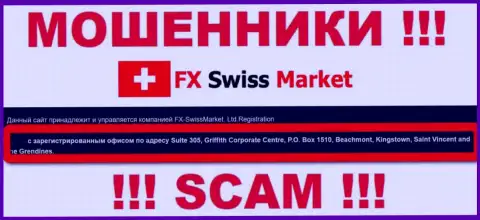Официальное место регистрации мошенников FX-SwissMarket Com - Saint Vincent and the Grendines