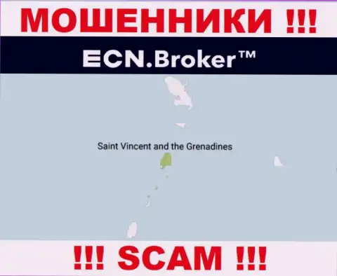 Базируясь в офшорной зоне, на территории St. Vincent and the Grenadines, ECN Broker безнаказанно оставляют без денег своих клиентов