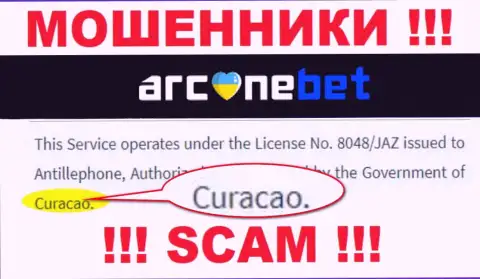 У себя на информационном портале ArcaneBet Pro указали, что зарегистрированы они на территории - Кюрасао