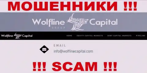 РАЗВОДИЛЫ Wolfline Capital представили у себя на сайте почту конторы - писать довольно рискованно