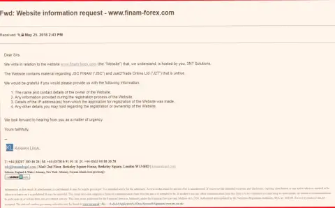 Обманщики из АО Инвестиционная компания ФИНАМ продолжают и дальше писать абсурды про блокирование странички с отзывами