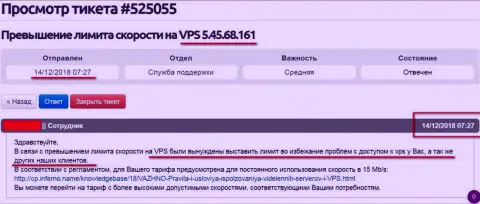 Хостер отписался, что VPS web-сервера, где был расположен интернет-сервис ffin.xyz ограничен в скорости работы