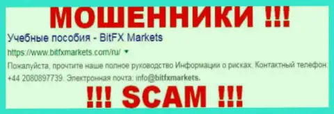 BitFXMarkets - это ЛОХОТРОНЩИКИ !!! СКАМ !!!