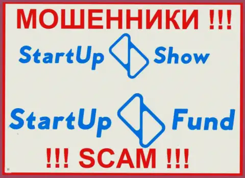 Идентичность логотипов противозаконно действующих организаций StarTupShow и СтарТап Фонд налицо