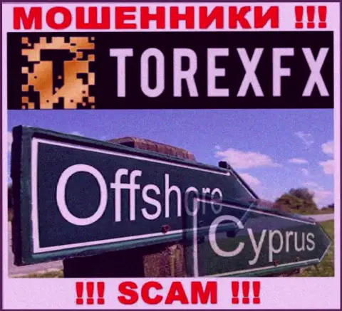 Юридическое место базирования ТорексФХ на территории - Cyprus